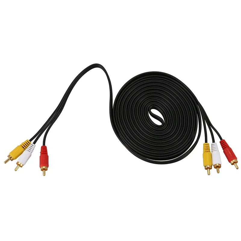 10M Male-Male 3 Rca Cable Av 9Rca-10