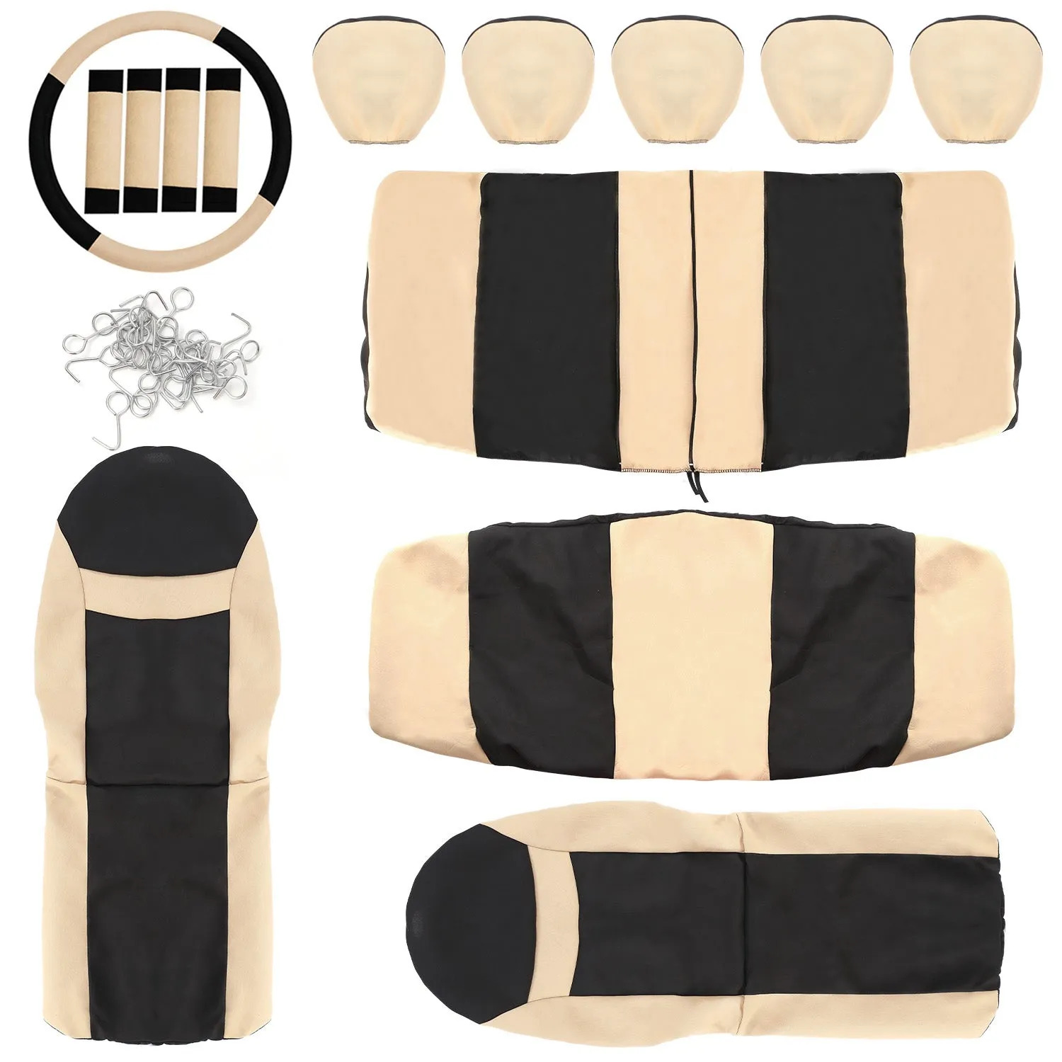 14-Pieces: Universal Auto Seat Cover Set