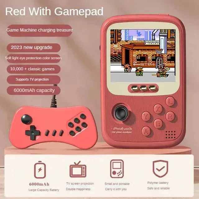 2 in 1 Retro Handheld Game Console & Power Bank