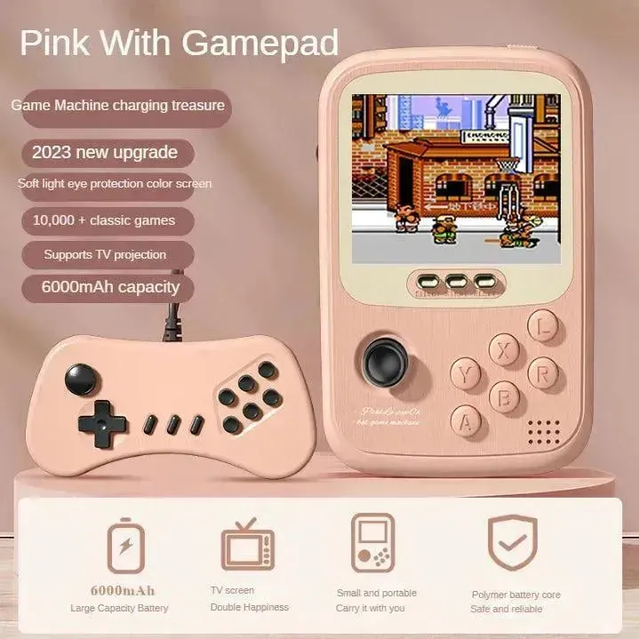 2 in 1 Retro Handheld Game Console & Power Bank