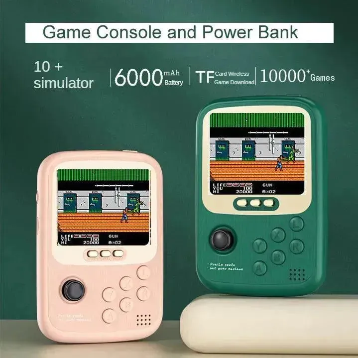 2 in 1 Retro Handheld Game Console & Power Bank