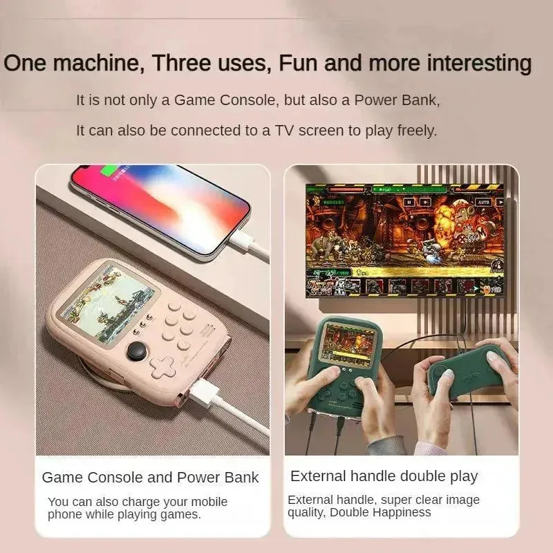2 in 1 Retro Handheld Game Console & Power Bank