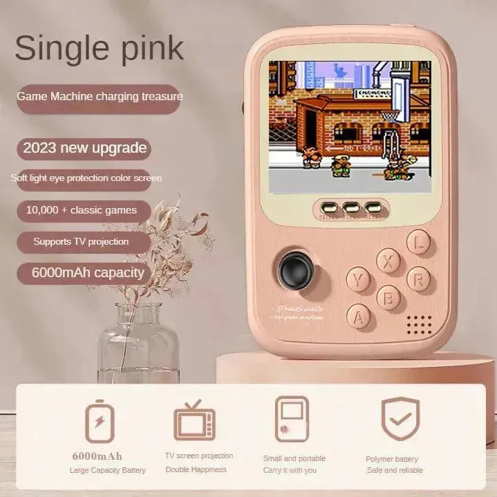 2 in 1 Retro Handheld Game Console & Power Bank