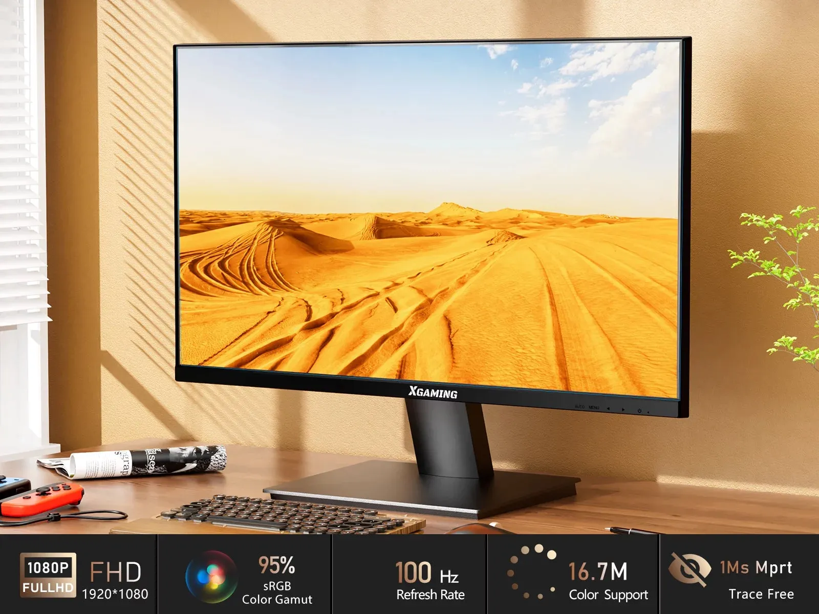 24" XGaming Monitor – Perfect Blend of Performance and Style