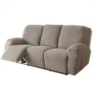 3-Seater Reclining Sofa Slipcover - Herringbone Design