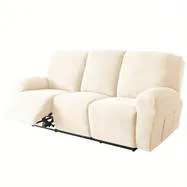 3-Seater Reclining Sofa Slipcover - Herringbone Design