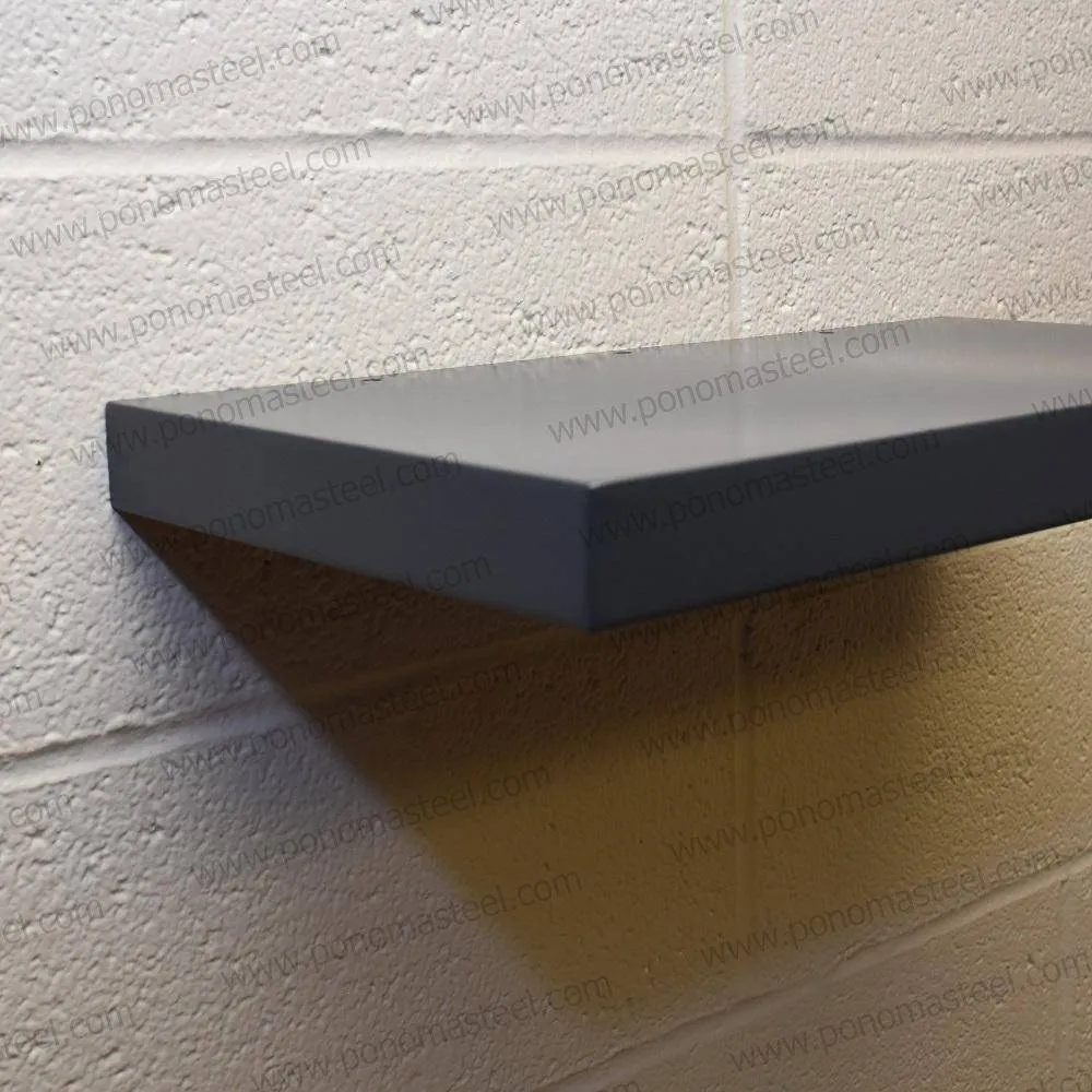 36"x12"x2.0" (cm.91x30.5x5.1) painted stainless floating shelf with 2 LED lights
