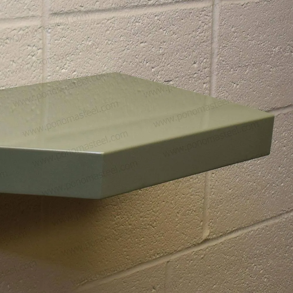 36"x12"x2.0" (cm.91x30.5x5.1) painted stainless floating shelf with 2 LED lights