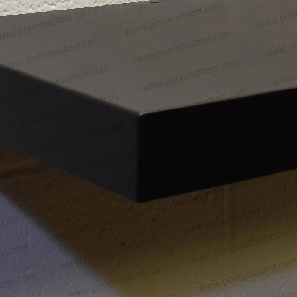36"x12"x2.0" (cm.91x30.5x5.1) painted stainless floating shelf with 2 LED lights