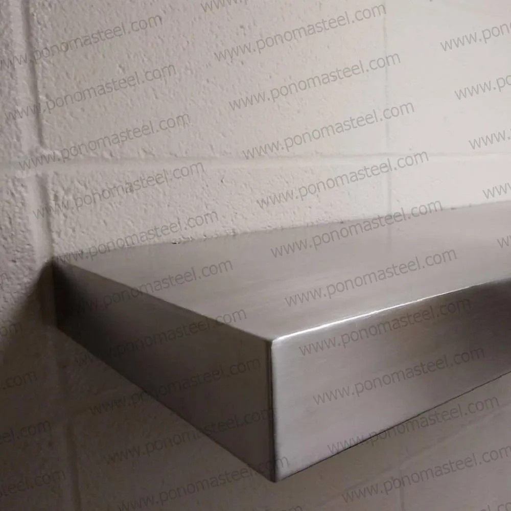 36"x12"x2.0" (cm.91x30.5x5.1) painted stainless floating shelf with 2 LED lights