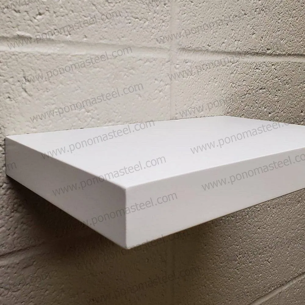 36"x12"x2.0" (cm.91x30.5x5.1) painted stainless floating shelf with 2 LED lights