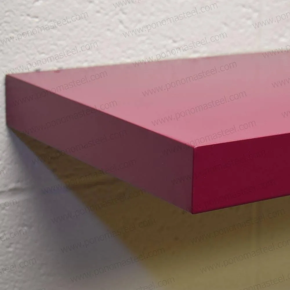 36"x12"x2.0" (cm.91x30.5x5.1) painted stainless floating shelf with 2 LED lights