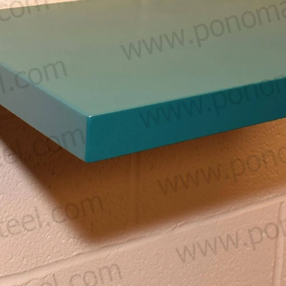 36"x12"x2.0" (cm.91x30.5x5.1) painted stainless floating shelf with 2 LED lights