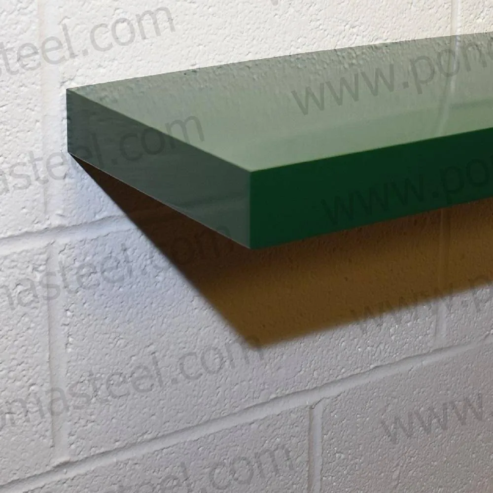 36"x12"x2.0" (cm.91x30.5x5.1) painted stainless floating shelf with 2 LED lights