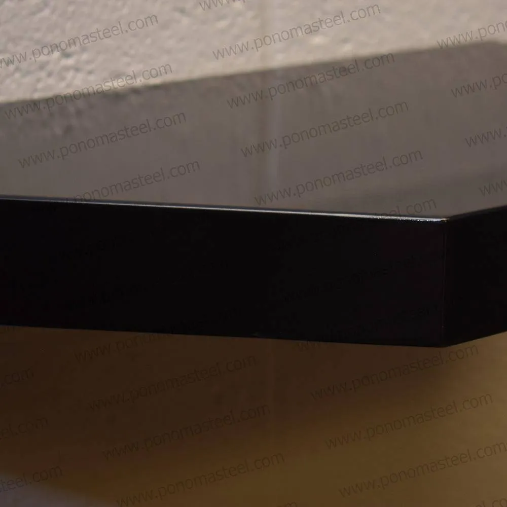36"x12"x2.0" (cm.91x30.5x5.1) painted stainless floating shelf with 2 LED lights