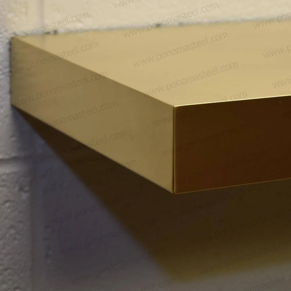 36"x12"x2.0" (cm.91x30.5x5.1) painted stainless floating shelf with 2 LED lights