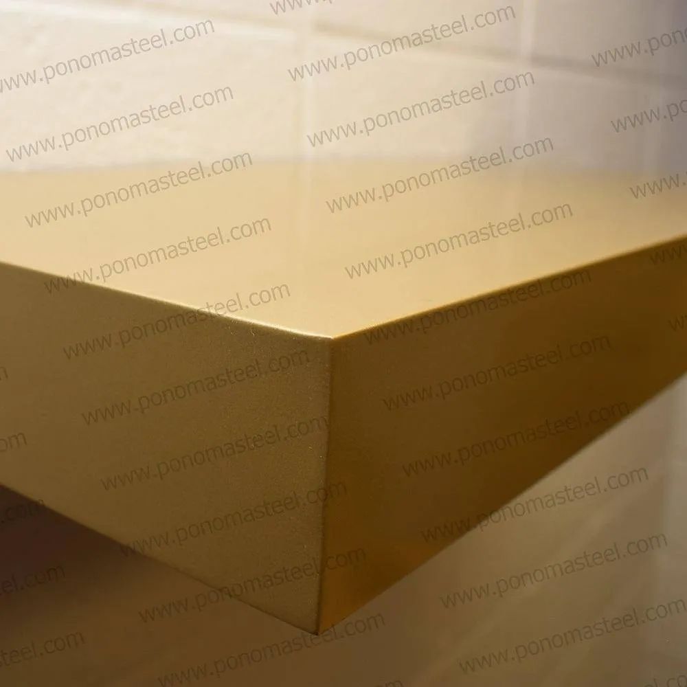 36"x12"x2.0" (cm.91x30.5x5.1) painted stainless floating shelf with 2 LED lights