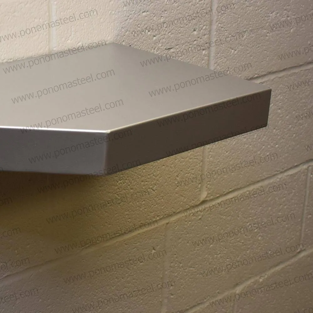 36"x12"x2.0" (cm.91x30.5x5.1) painted stainless floating shelf with 2 LED lights