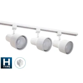 4 Ft. White 3-Light Baffle 75W Track Lighting Kit Complete