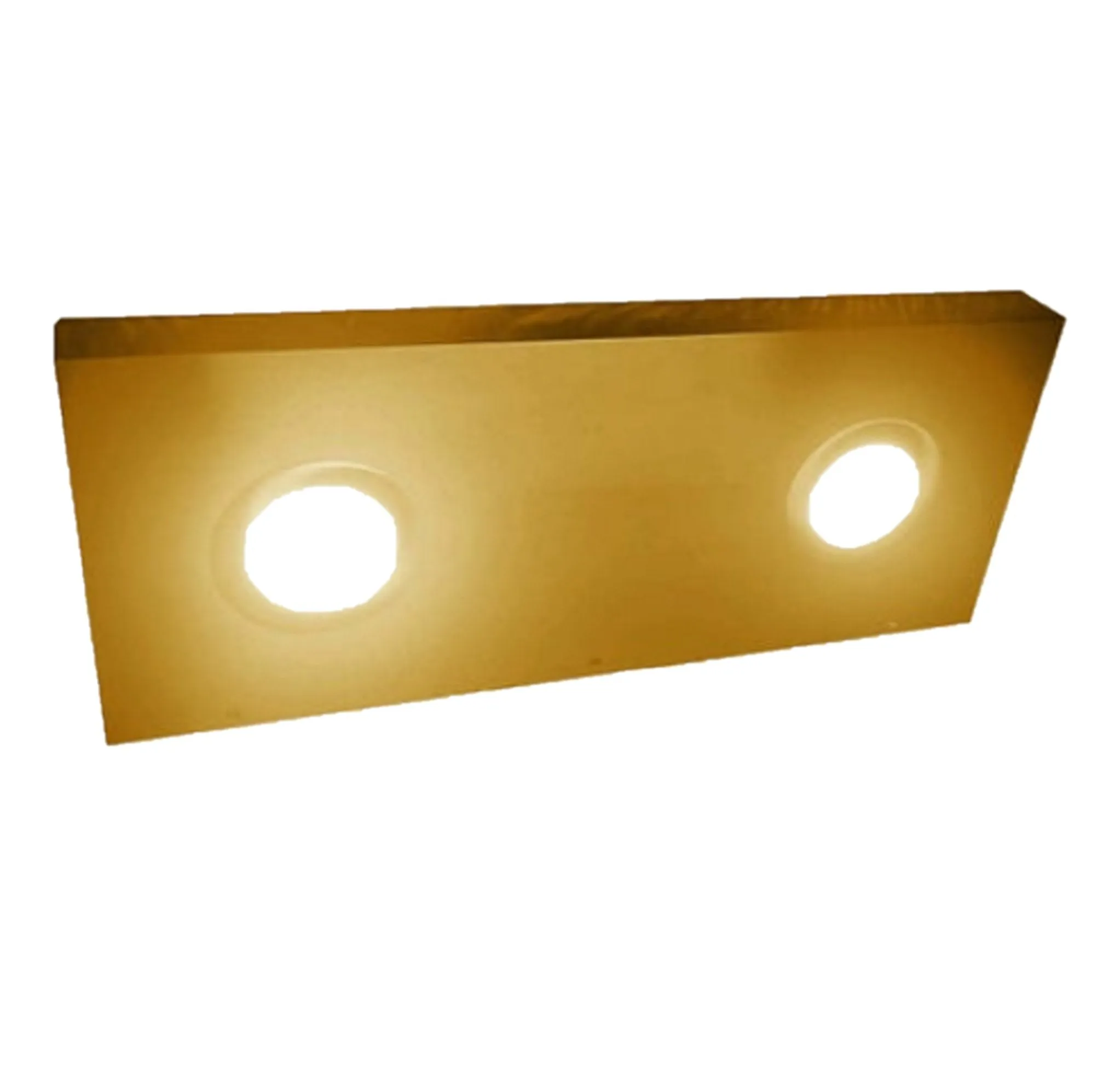 48"x10"x2.5" (cm.121.9x25.4x6.4) painted stainless floating shelf with 2 LED lights