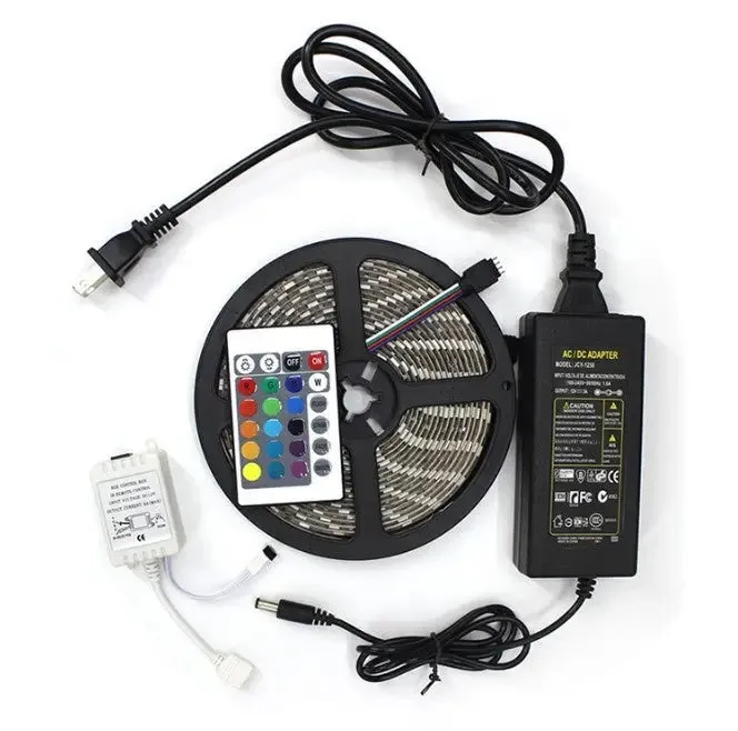 5-Meter RGB LED Strip Kit: Remote Control & 12V Power Supply Included Premium Quality