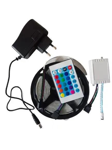 5-Meter RGB LED Strip Kit: Remote Control & 12V Power Supply Included Premium Quality