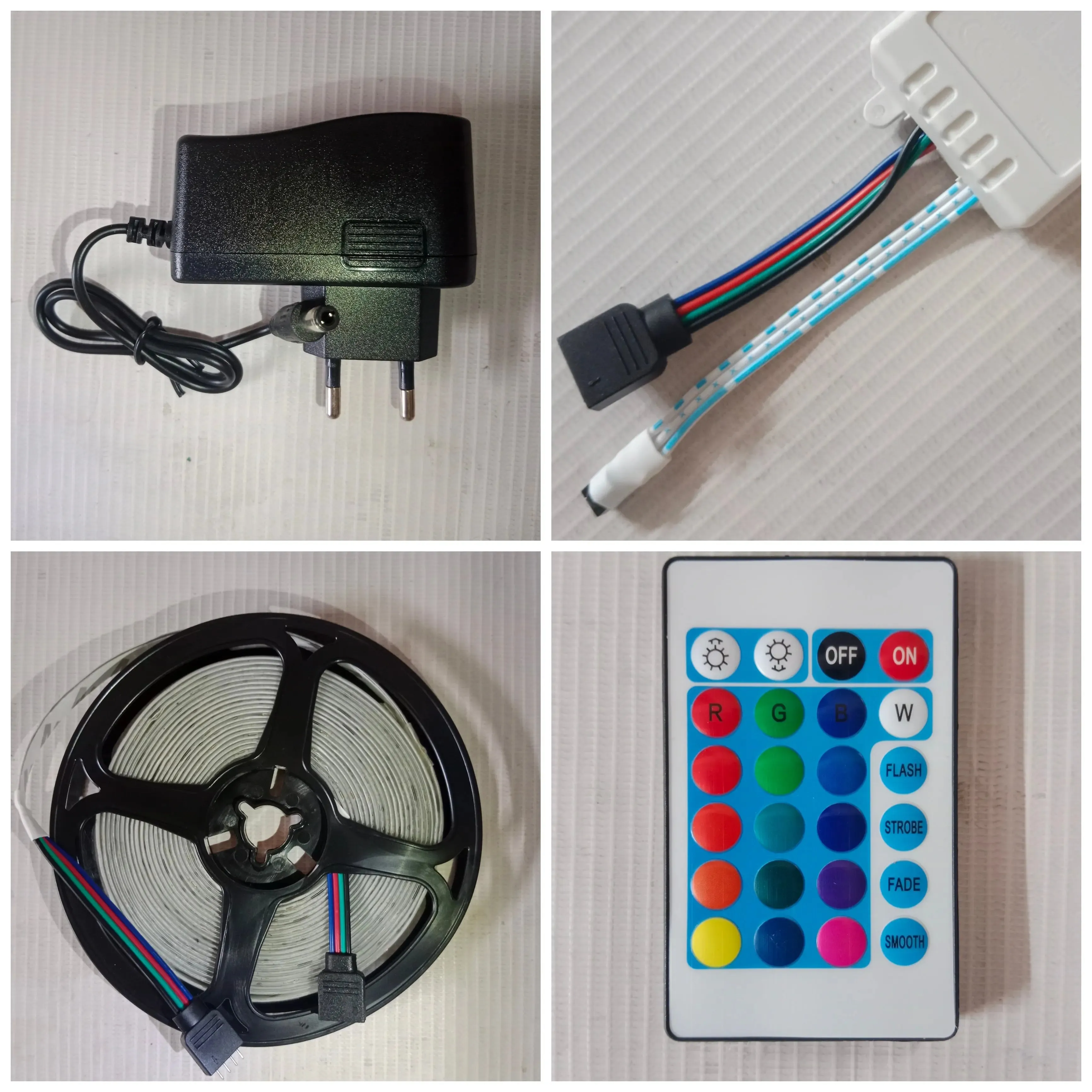 5-Meter RGB LED Strip Kit: Remote Control & 12V Power Supply Included Premium Quality