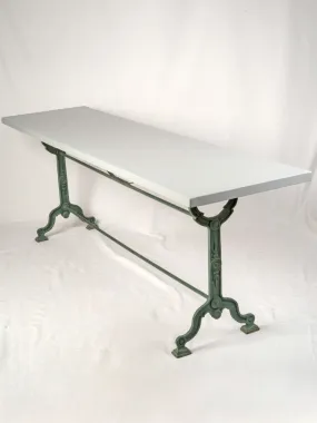 Antique French Rectangular Bistro Table w/ French Gray top  79½" x 20¾"