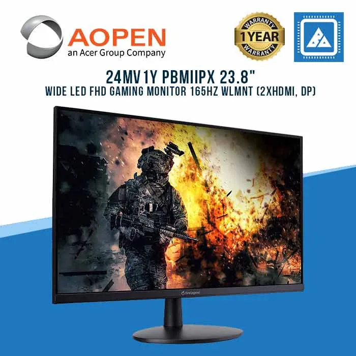 AOPEN 24MV1Y PBMIIPX 23.8" WIDE LED FHD GAMING MONITOR 165HZ WLMNT (2XHDMI, DP)