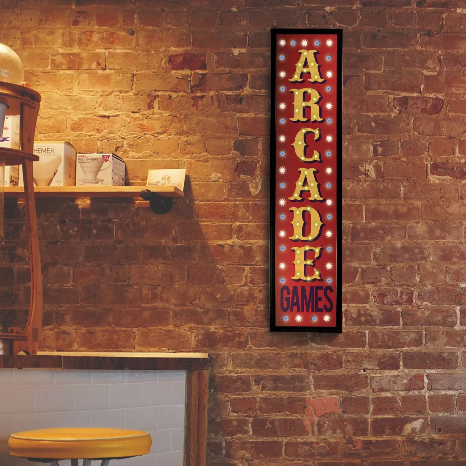 Arcade Games Framed LED Wall Sign