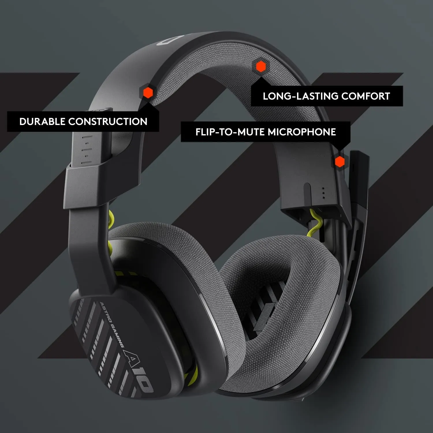 ASTRO A10 Gen 2 Wired Gaming Headset - Over-Ear, Lightweight, Flip-to-Mute Mic, 32mm Drivers, Compatible with PS5, PS4, Nintendo Switch, PC - Black