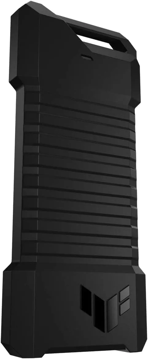 ASUS TUF Gaming A1—USB-C 3.2 Gen 2x1 SSD enclosure(SSD case), dual M.2 NVMe PCIe and SATA interfaces, M.2 Q-Latch for easy installation, MIL-STD-810H drop resistance, IP68 water and dust resistance