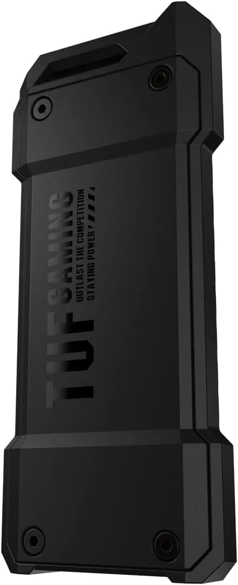ASUS TUF Gaming A1—USB-C 3.2 Gen 2x1 SSD enclosure(SSD case), dual M.2 NVMe PCIe and SATA interfaces, M.2 Q-Latch for easy installation, MIL-STD-810H drop resistance, IP68 water and dust resistance
