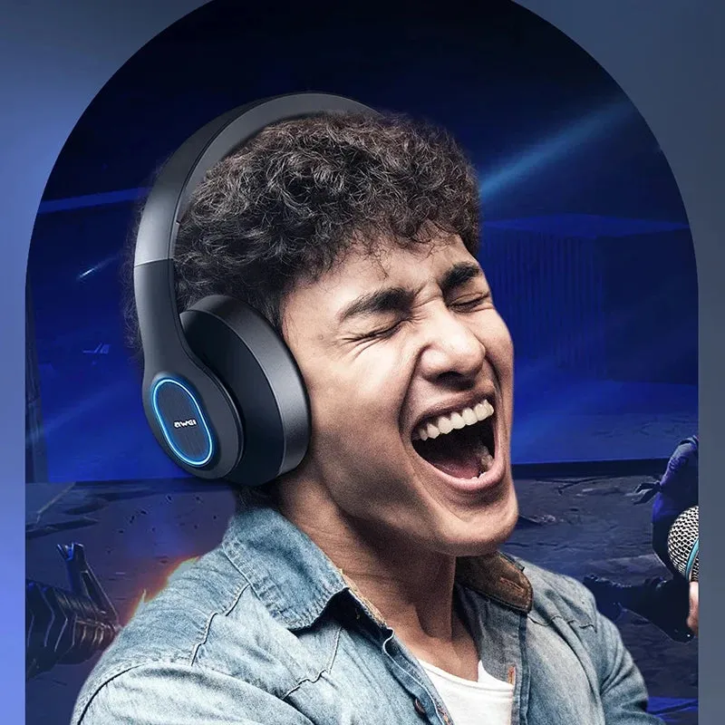 Awei RGB Gaming Wireless Headphones with Mic OverEar