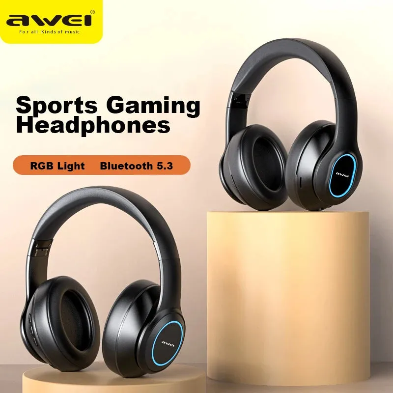 Awei RGB Gaming Wireless Headphones with Mic