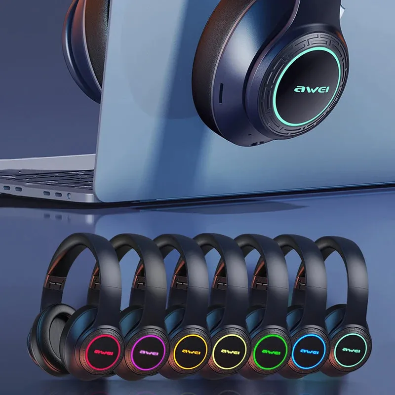 Awei RGB Gaming Wireless Headphones with Mic