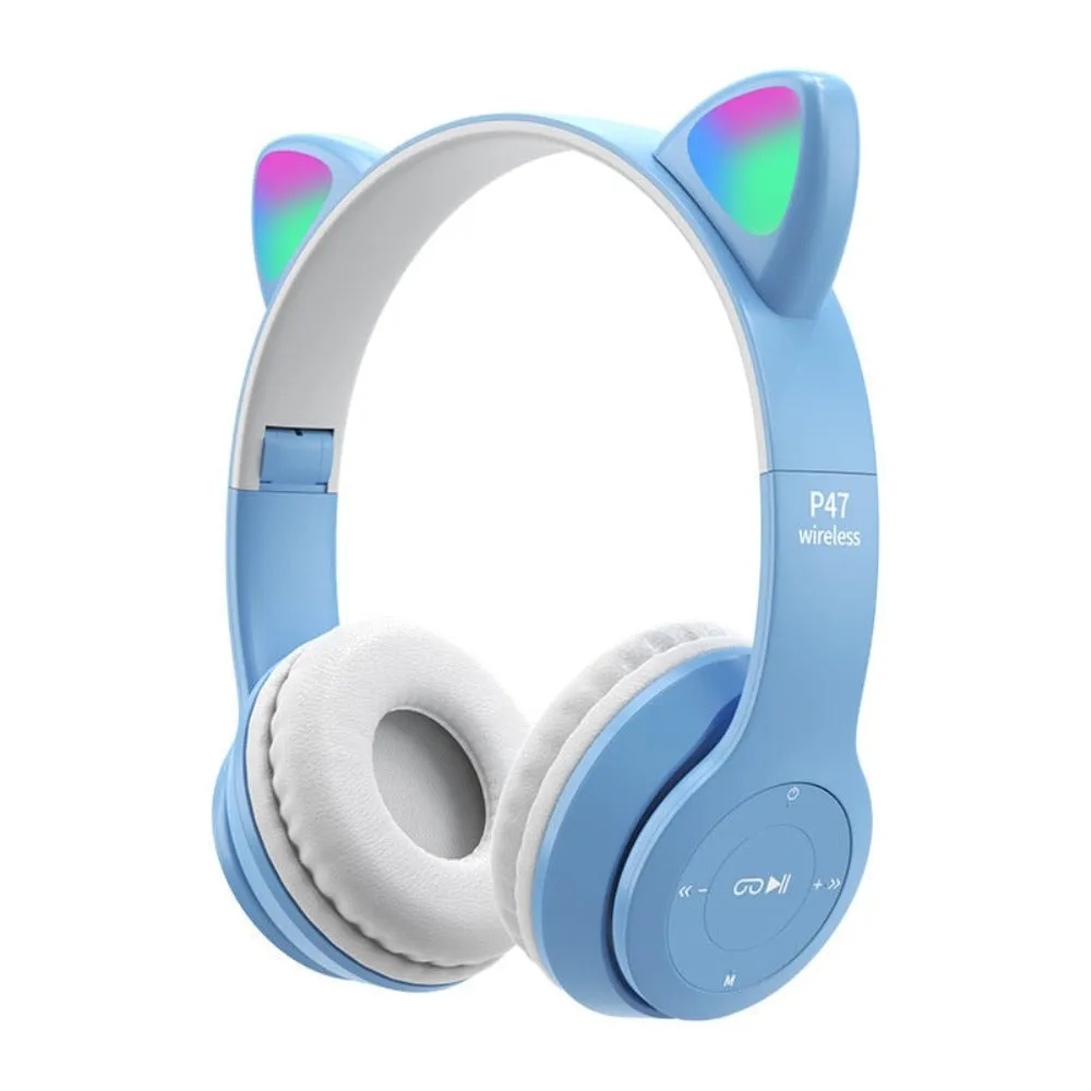 Cat Ears LED Bluetooth Headphones