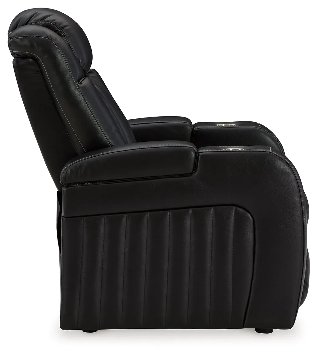 Caveman Den Sofa, Loveseat and Recliner in Midnight