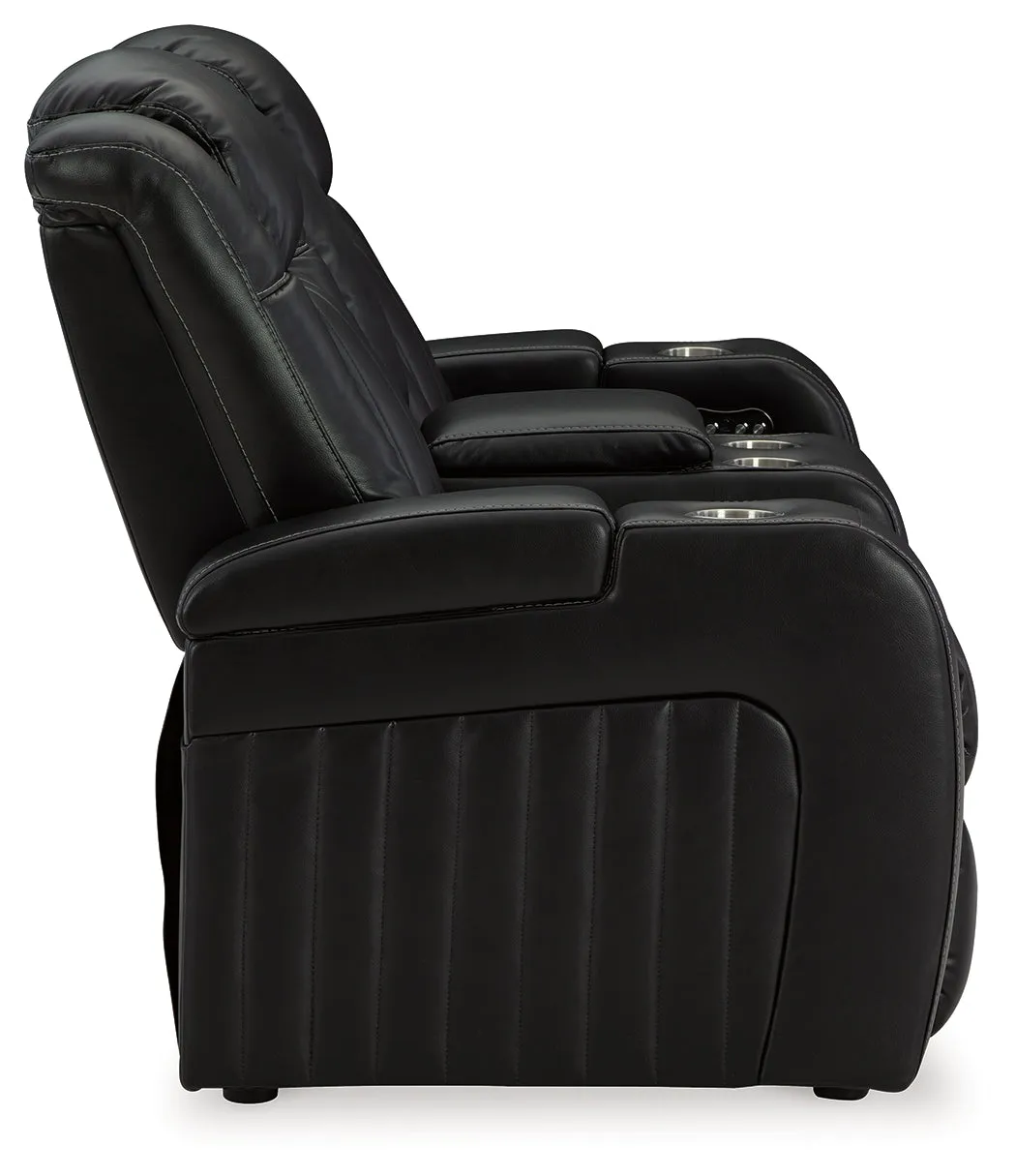 Caveman Den Sofa, Loveseat and Recliner in Midnight