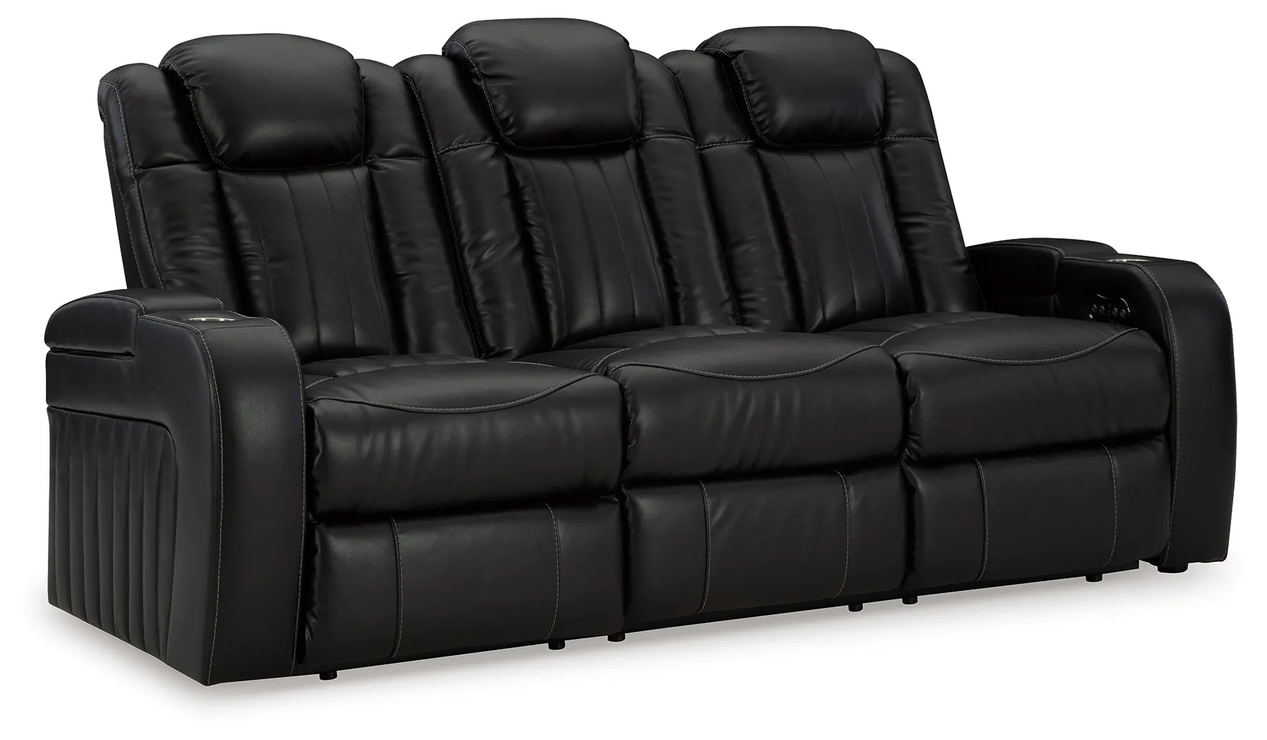 Caveman Den Sofa, Loveseat and Recliner in Midnight