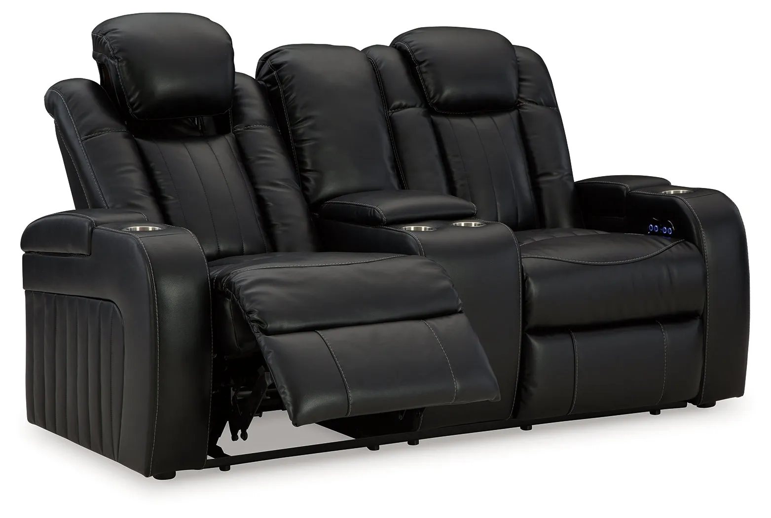 Caveman Den Sofa, Loveseat and Recliner in Midnight