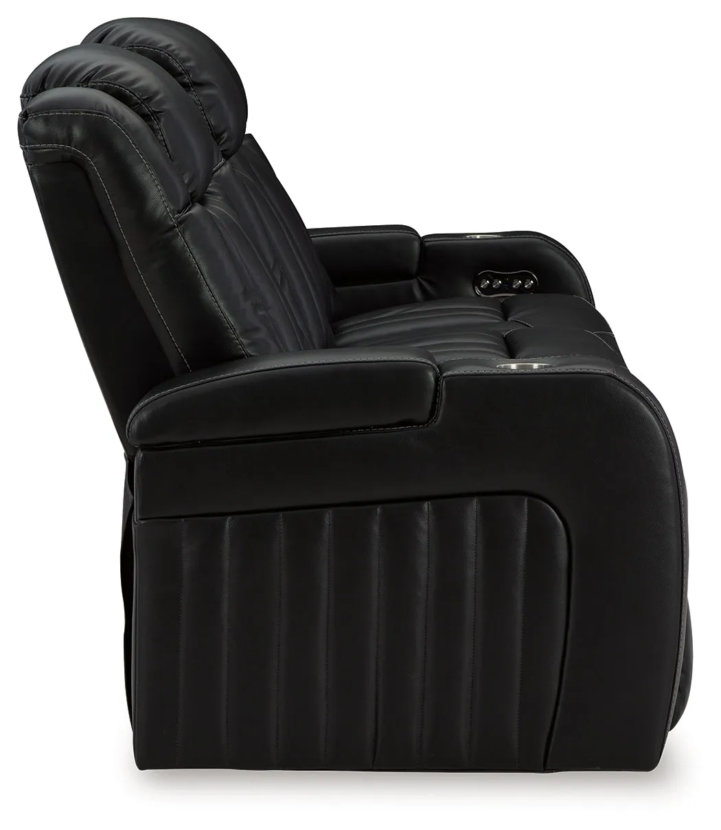 Caveman Den Sofa, Loveseat and Recliner in Midnight