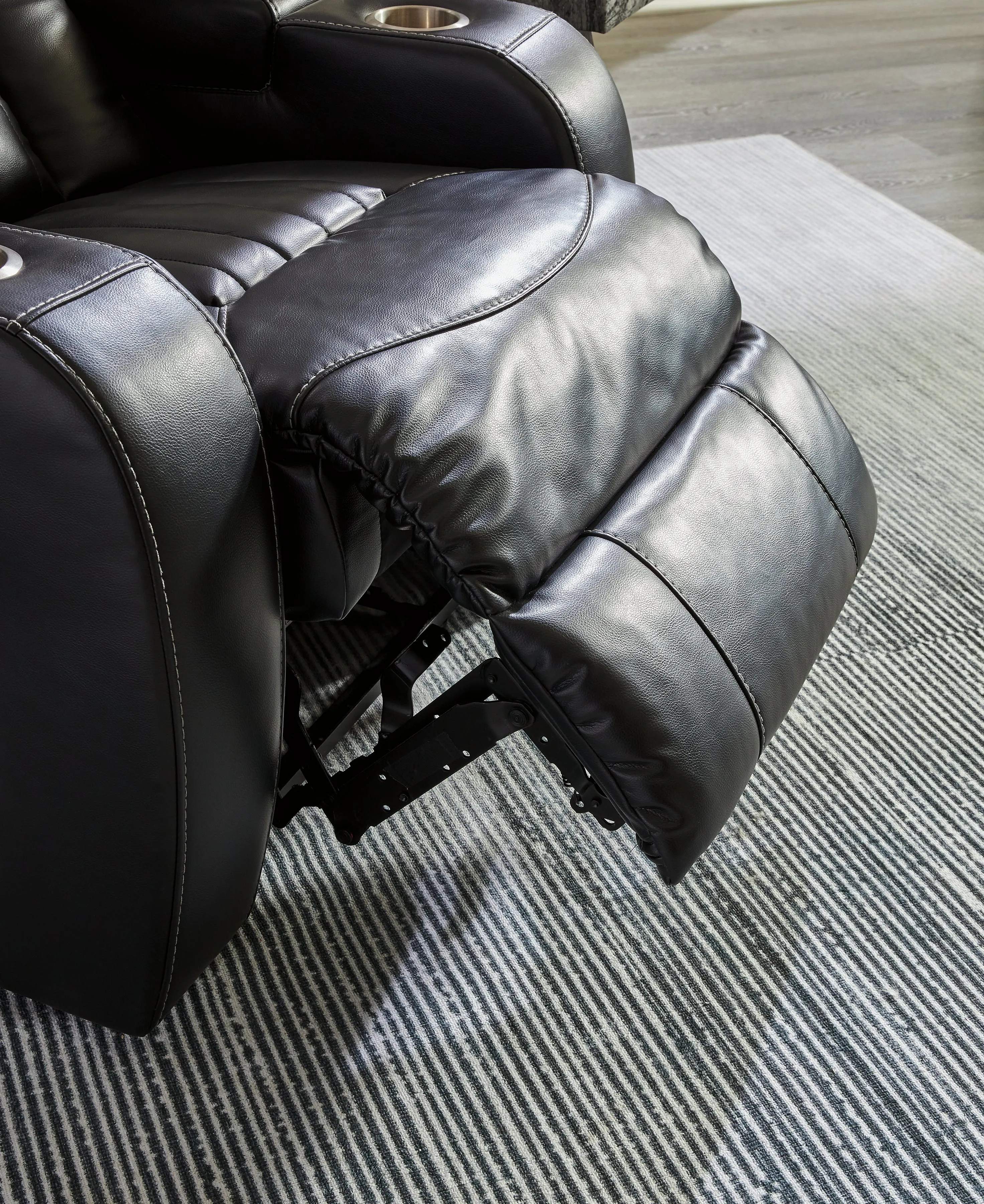 Caveman Den Sofa, Loveseat and Recliner in Midnight