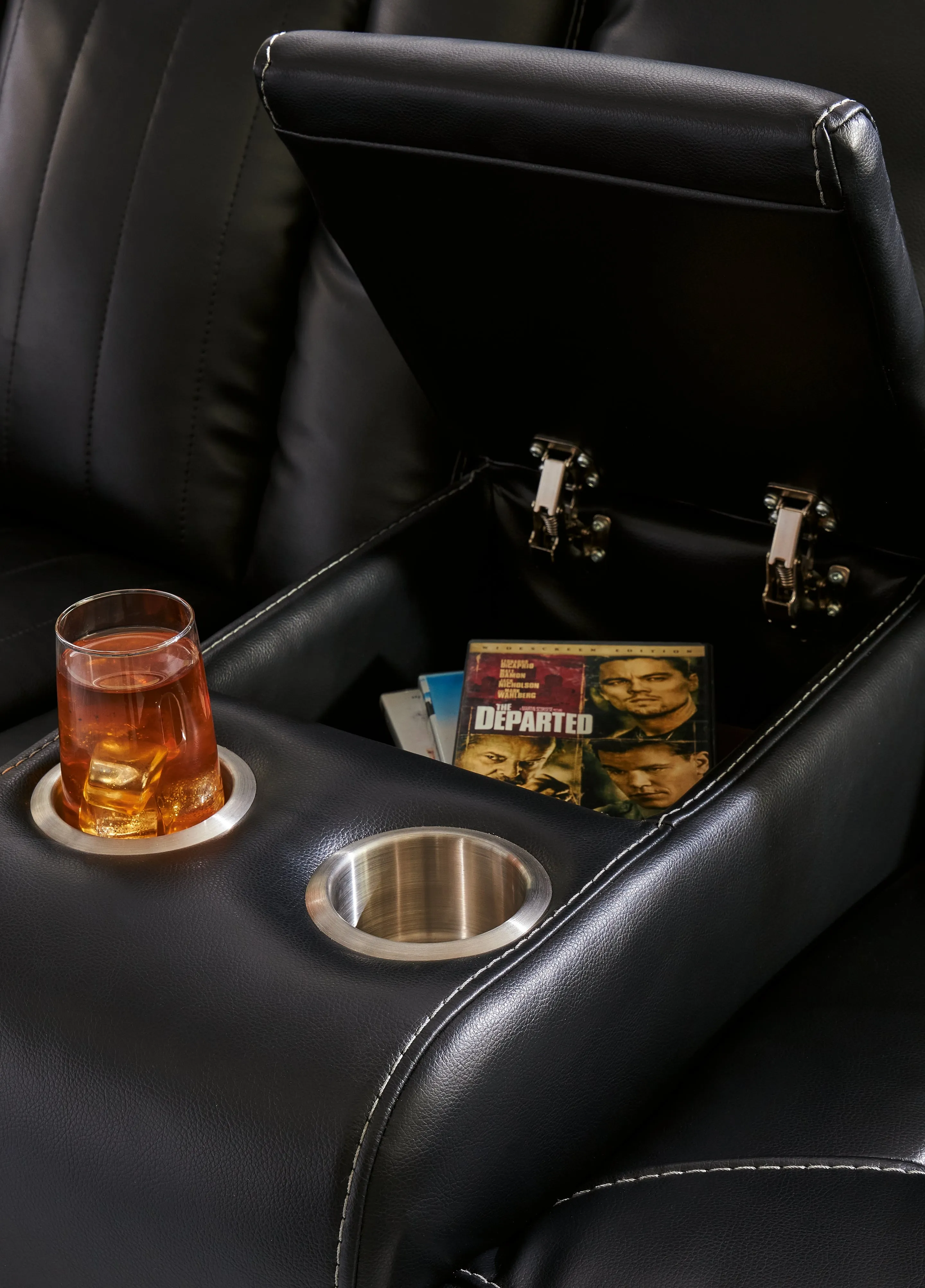 Caveman Den Sofa, Loveseat and Recliner in Midnight