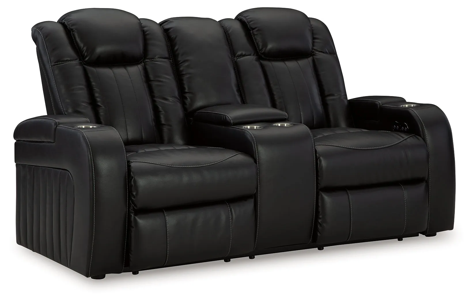 Caveman Den Sofa, Loveseat and Recliner in Midnight