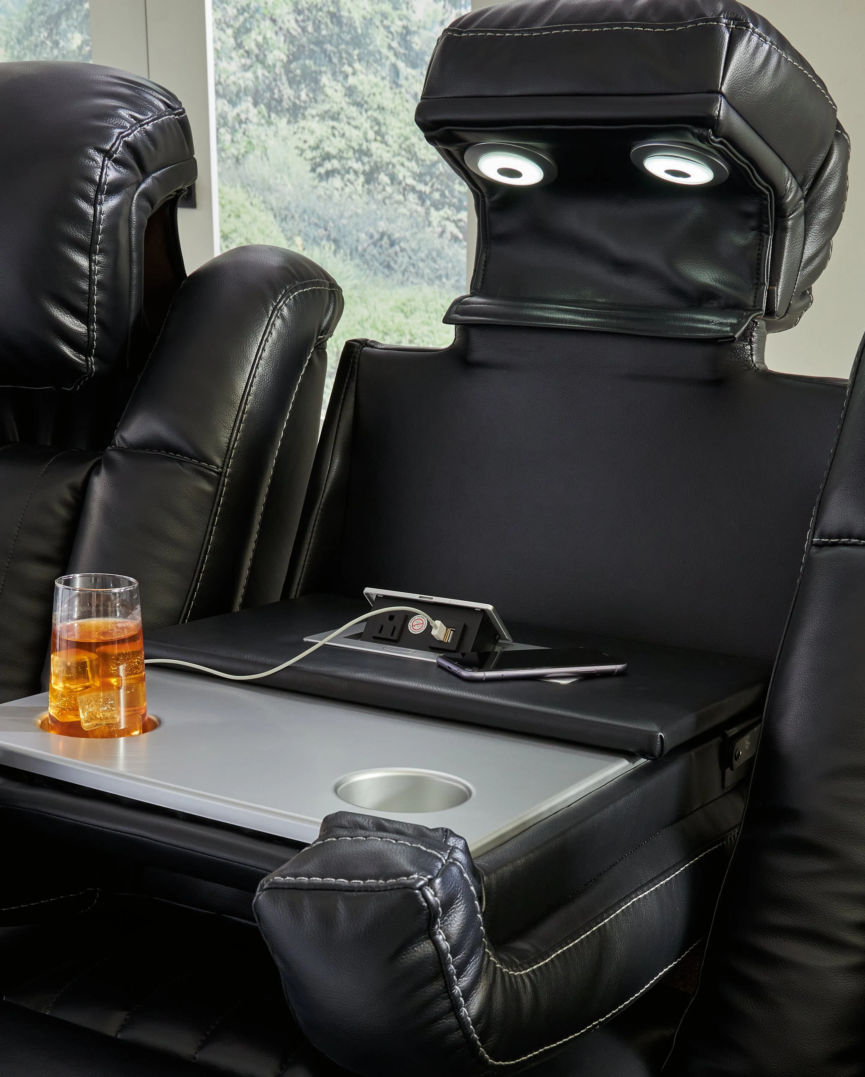 Caveman Den Sofa, Loveseat and Recliner in Midnight