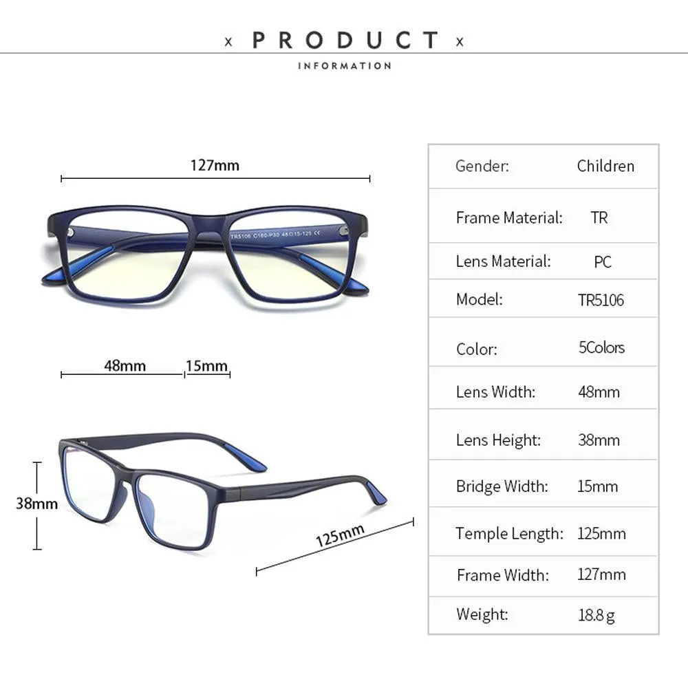 Cherub - (Age 7-12)Children Blue Light Blocking Computer Reading Gaming Glasses