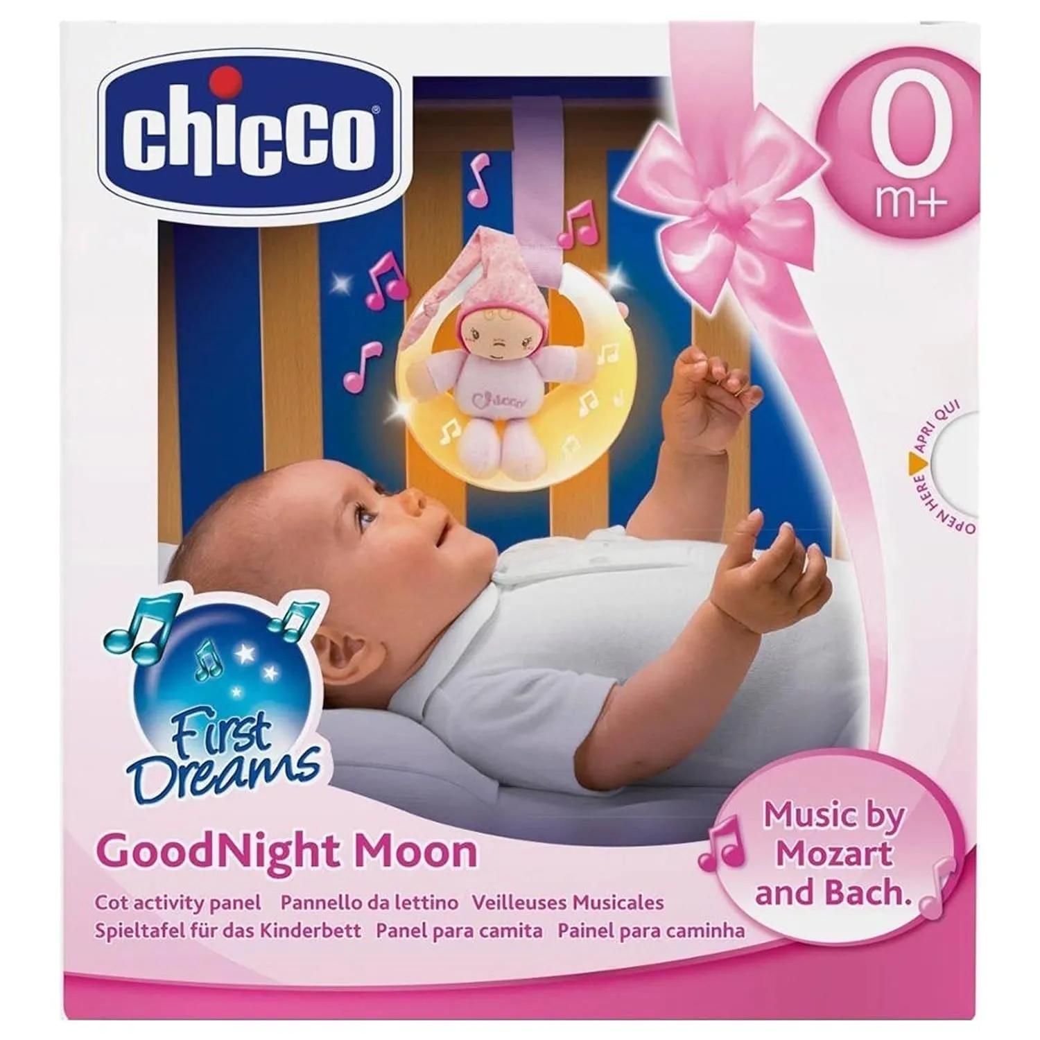 CHICCO GOODNIGHT MOON COT PANEL 0M  PINK