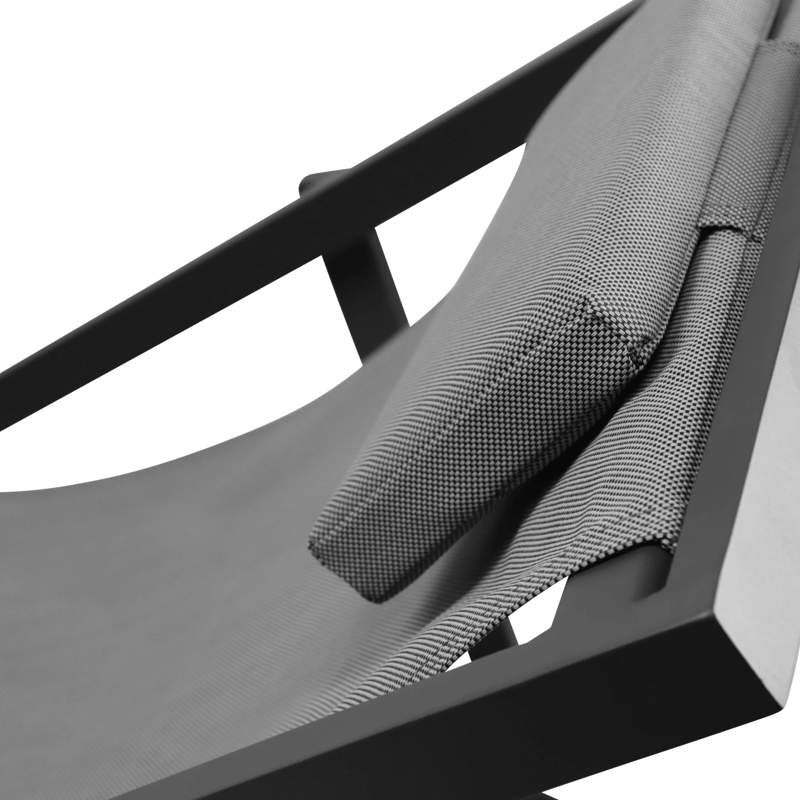 Chill Outdoor Deck Chair in Gunmetal Aluminium Frame and Charcoal Grey Textilene