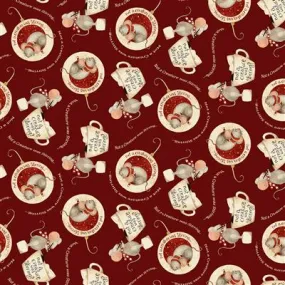 Clothworks Y4119-83 Gingerbread Christmas Mice